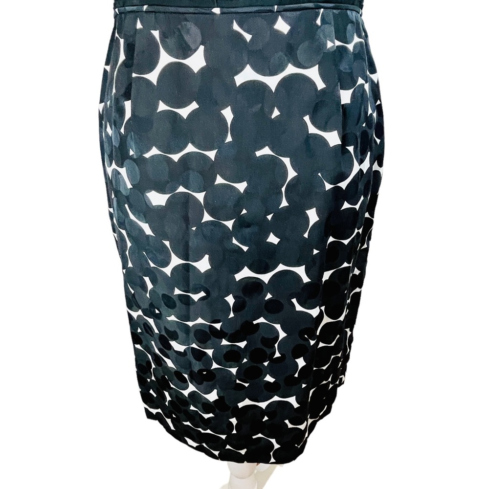 VIVIENNE TAM Silk Polka‎ Dot Sheath Dress Sz 8 Black White Office Work Career - Picture 6 of 11